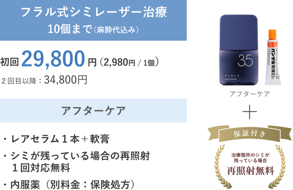 シミ取りレーザー10_価格_250425 シミ取りレーザー10_価格_250425
